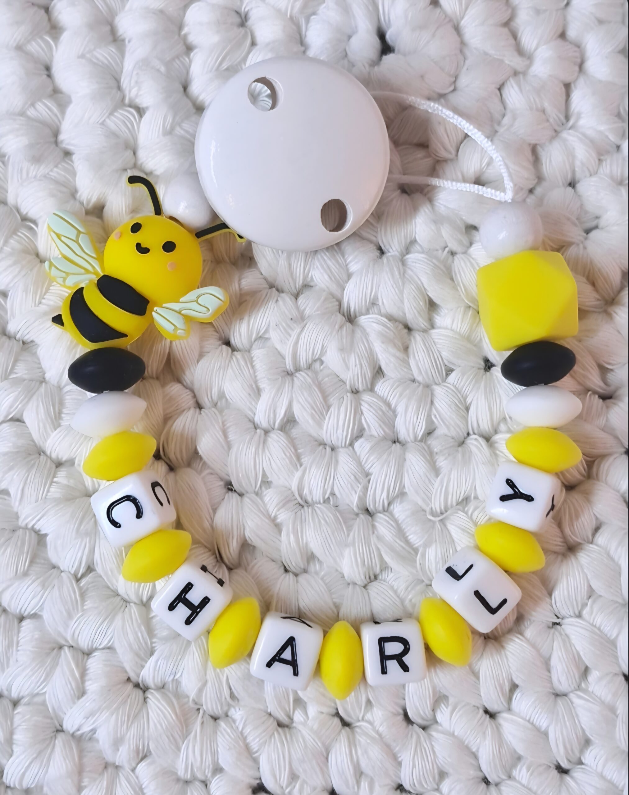 💛Schnullerkette "CHARLY" 🐝🖤
