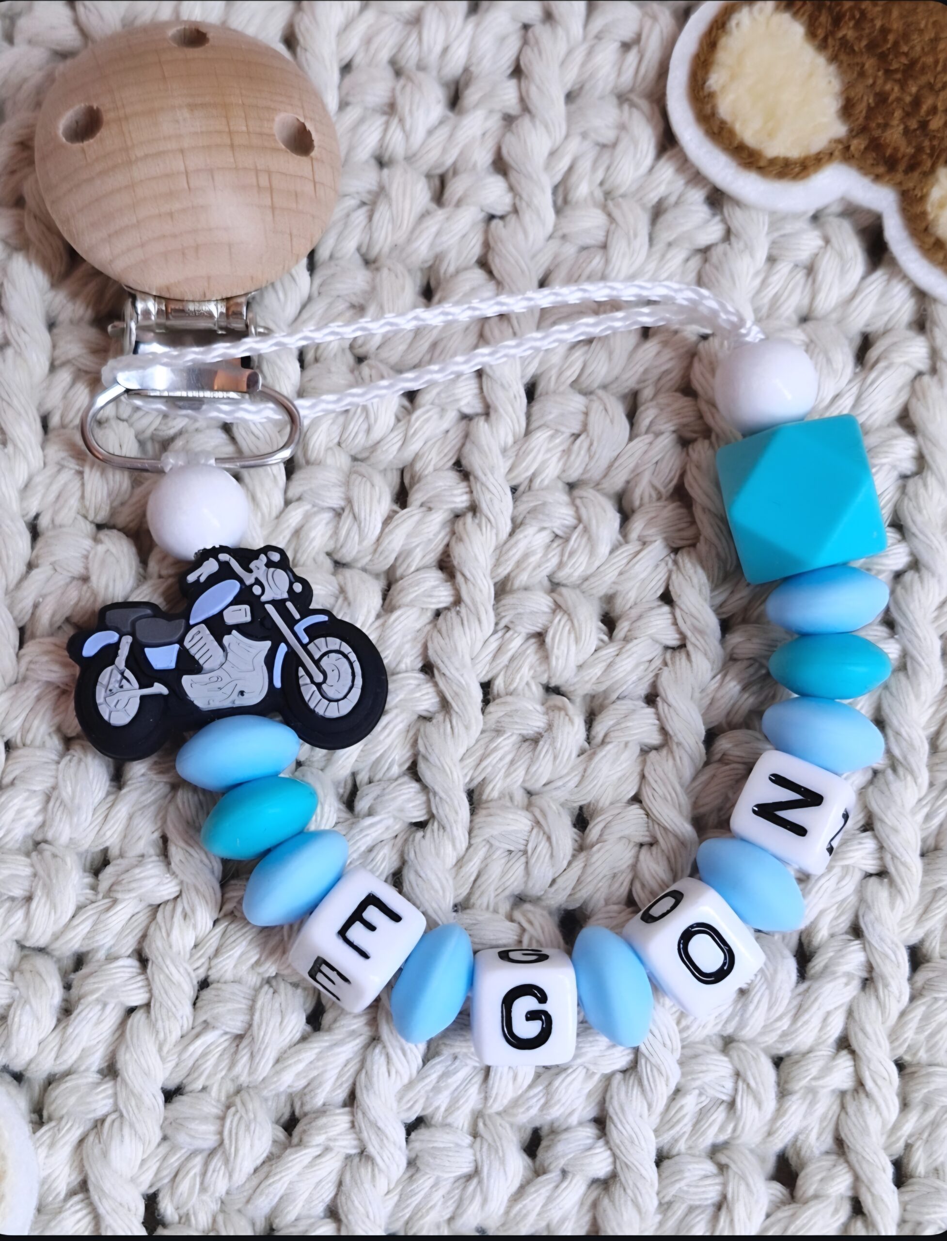 💙Schnullerkette "EGON" 🏍️🩵