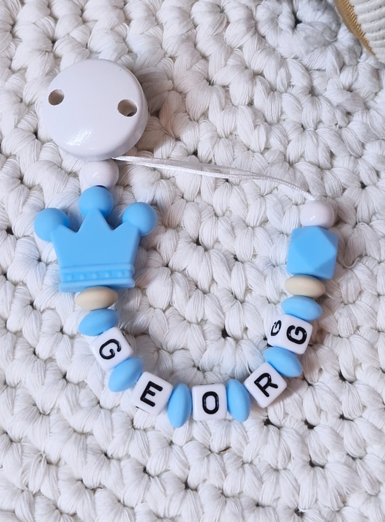 🩵 Schnullerkette "GEORG" 🩵👑