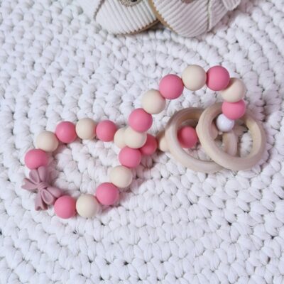 🎀Greifring / Beißring "GEDREHT" 💗🎀