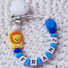 🦁Schnullerkette "FRANZ"🩵🦁