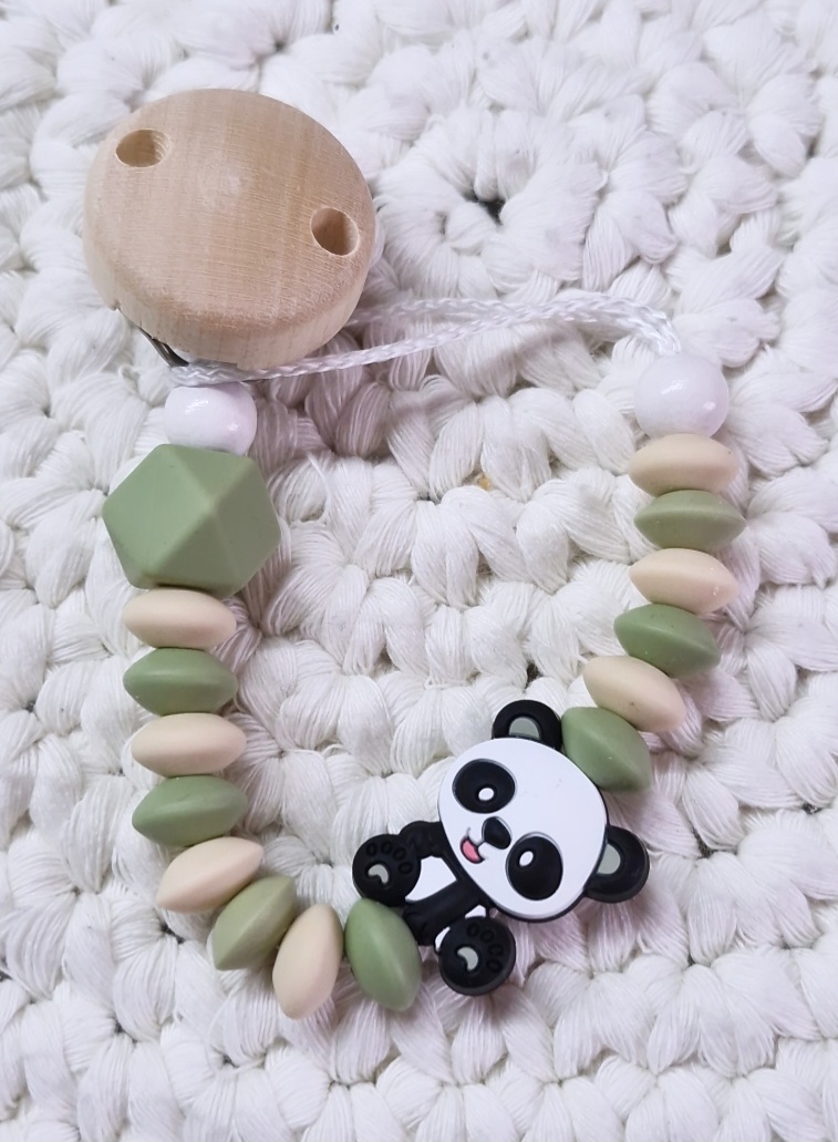 Schnullerkette Panda