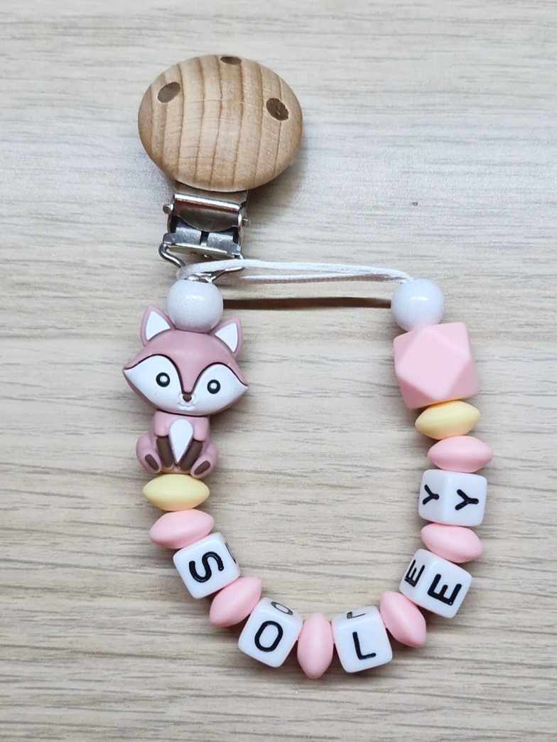🩷Schnullerkette "SOLEY" 🦊