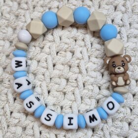 🧸Greifring / Beißring "MASSIMO"🧸🩵