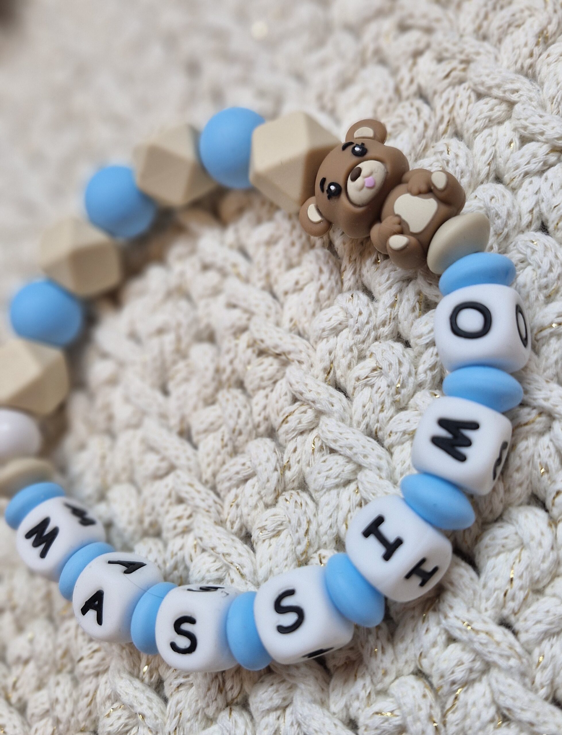 🧸Greifring / Beißring "MASSIMO"🧸🩵 – Bild 2