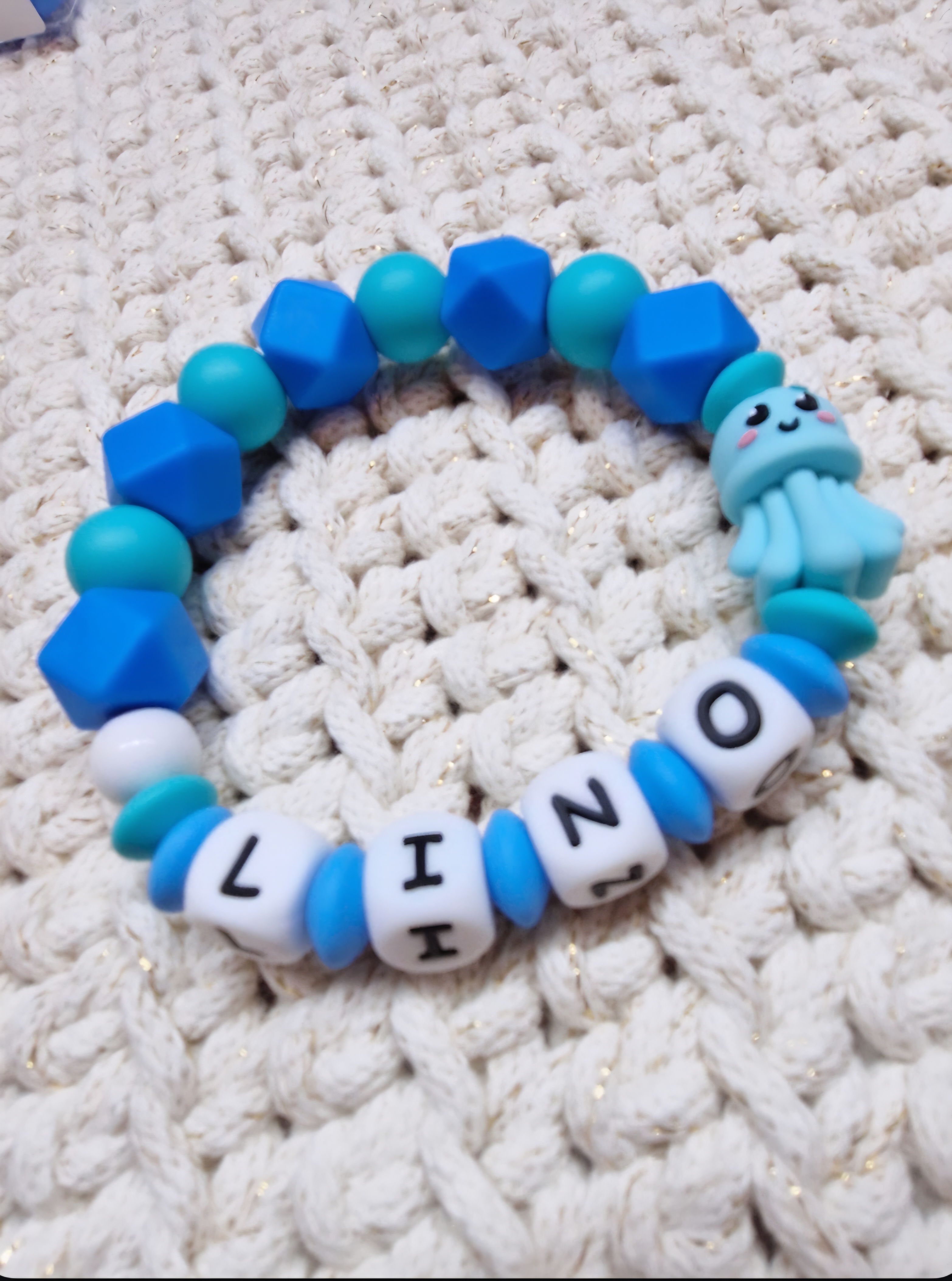 🪼 Greifring / Beißring "LINO" 🩵🪼 – Bild 3