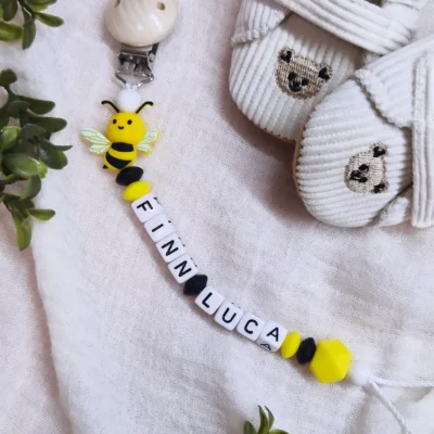 💛Schnullerkette "CHARLY" 🐝🖤