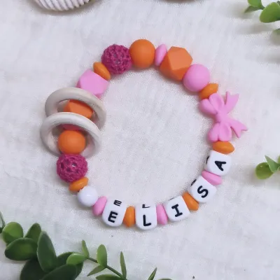🎀Beißring/ Greifring "ELISA" 💗