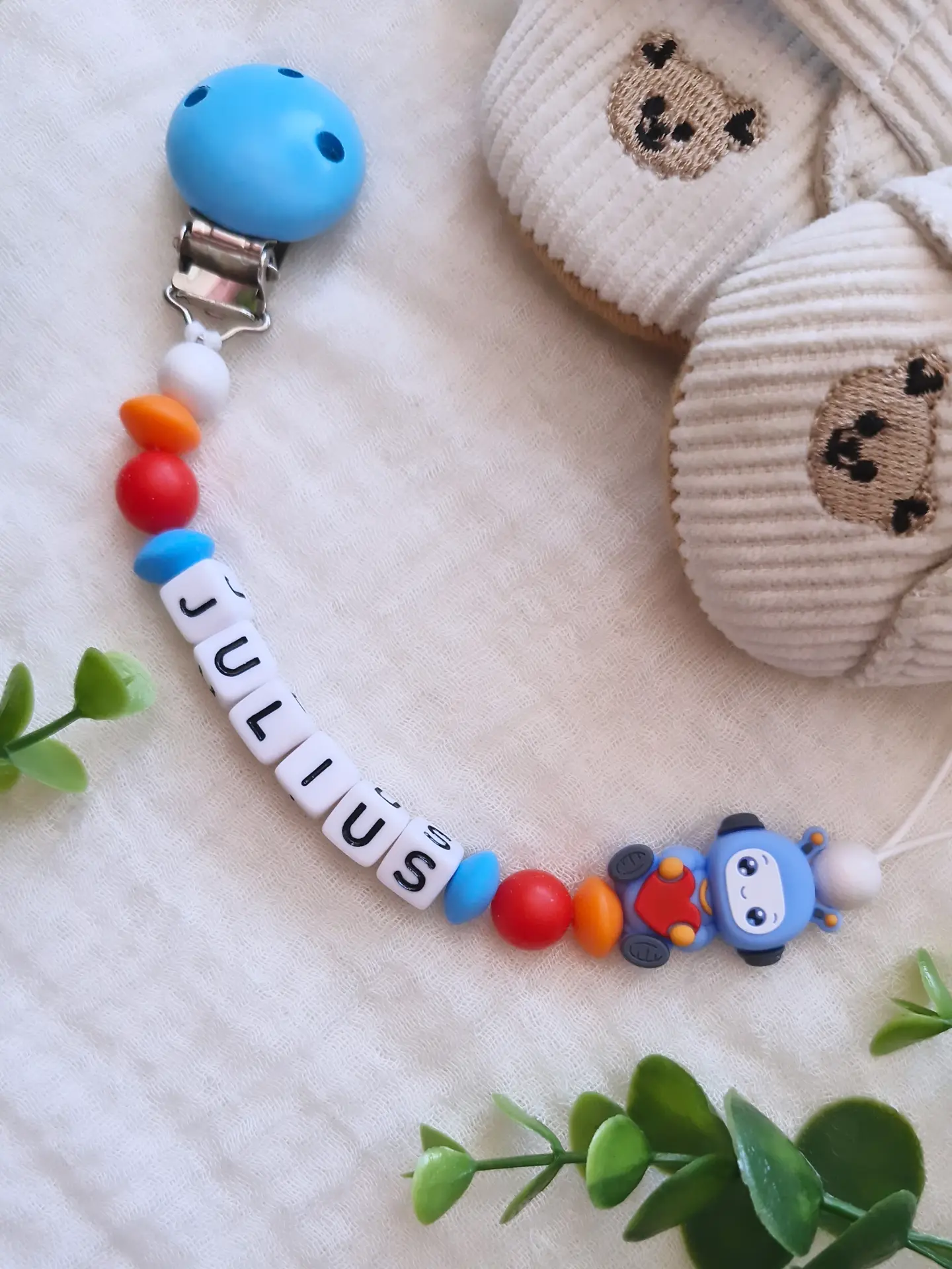 💙Schnullerkette "JULIUS" 🧡 – Bild 2