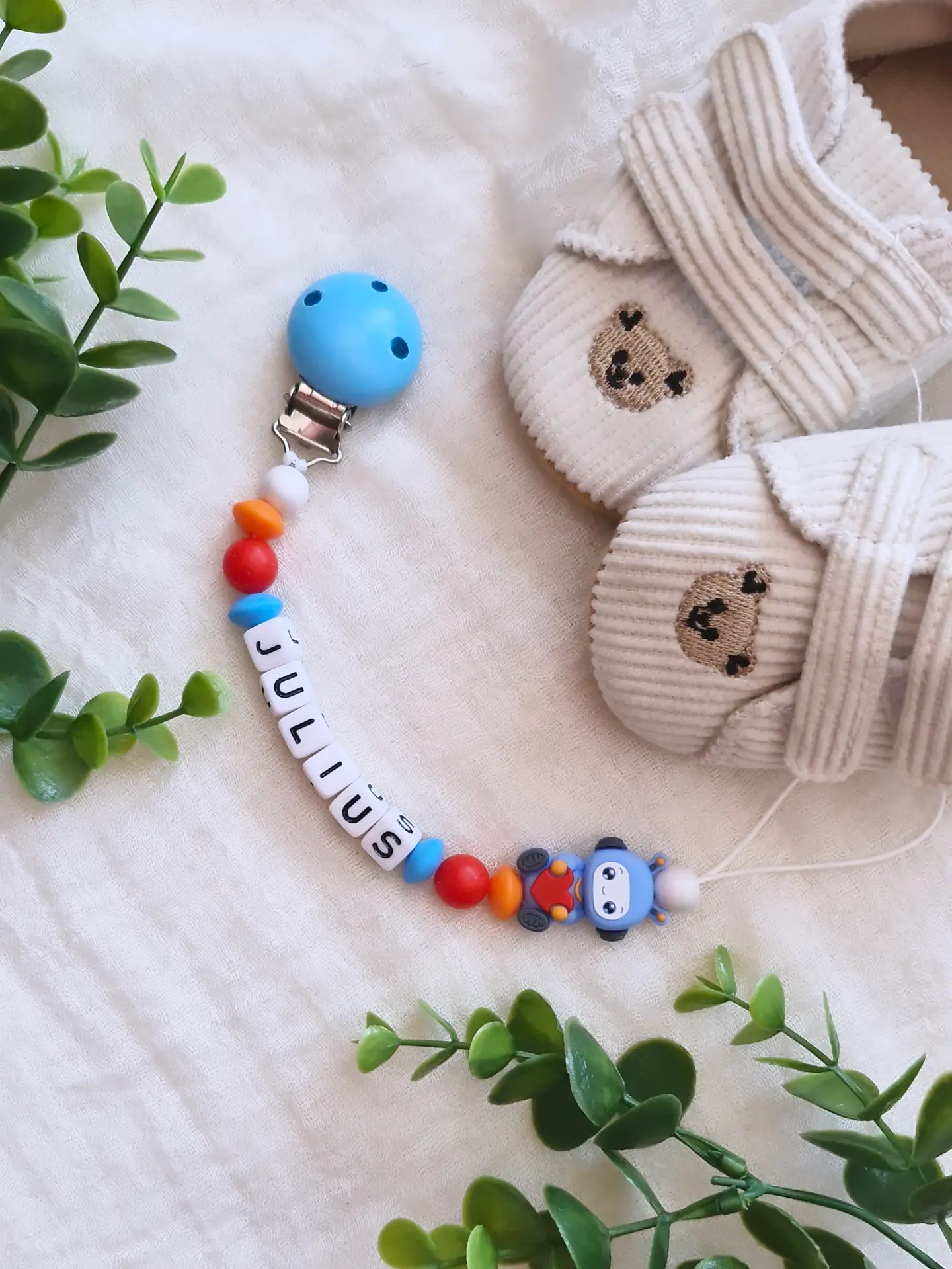 💙Schnullerkette "JULIUS" 🧡 – Bild 3