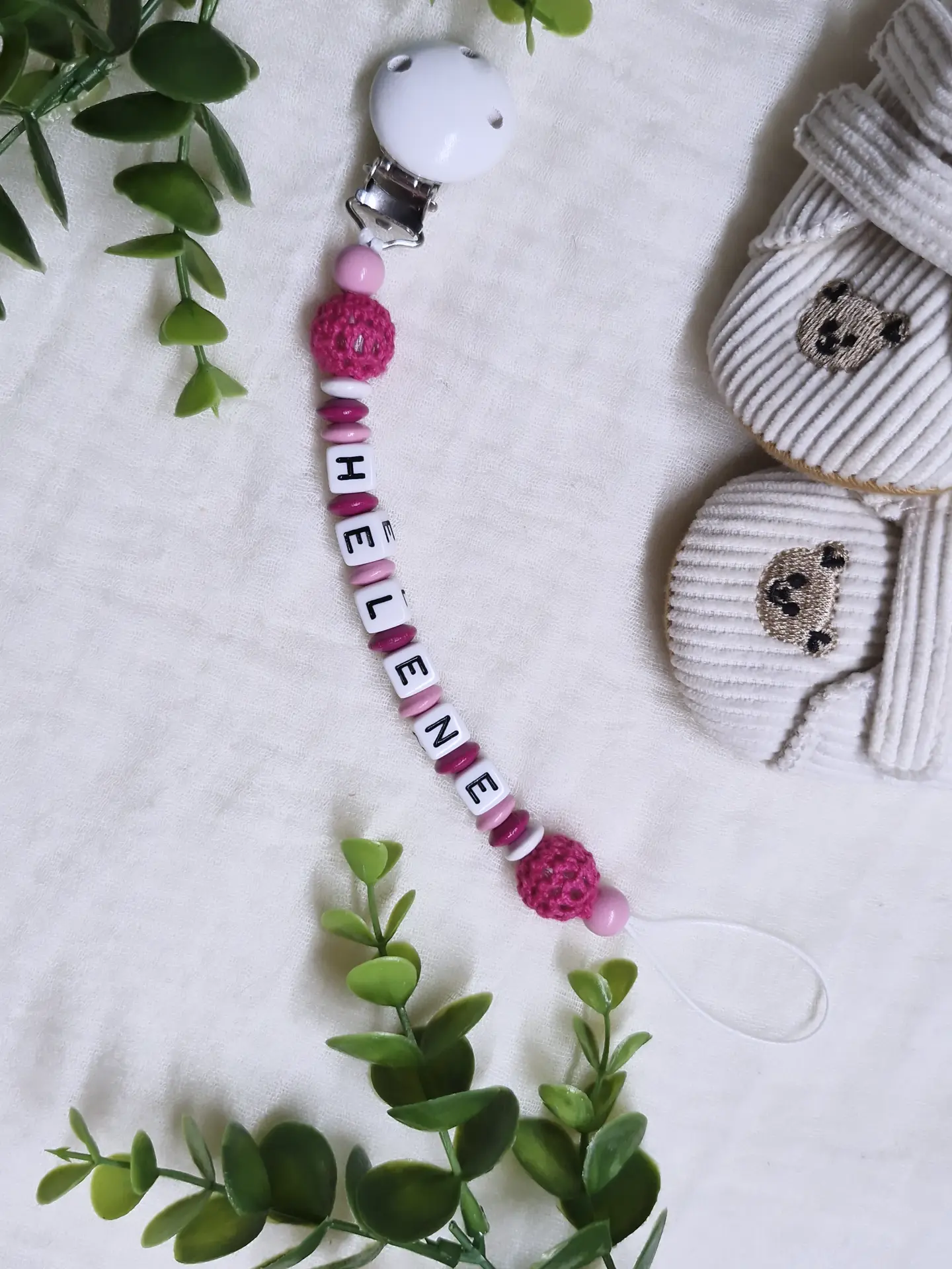 Schnullerkette "HELENE" 🌸